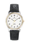 CERTUS Classic Mens Gold Black Leather Strap