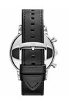 Emporio ARMANI Chronograph Black Leather Strap