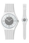 SWATCH WHITE GLOVE White Silicone Strap