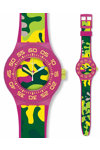 SWATCH CAPINK Camo Silicone Strap