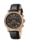 WENGER Urban Chrono Rose Gold Black Leather Strap