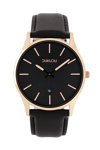 DUKUDU Robin Gold Black Leather Strap