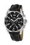 JACQUES LEMANS Liverpool Chronograph Black Leather Strap