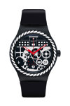 SWATCH Swissness Sistem Schwiiz Automatic Black Silicone Strap