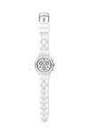 SWATCH Time To Swatch Elesilver Chronograph White Silicone Strap