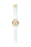 SWATCH Time To Swatch Elegolden Chronograph White Silicone Strap