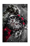 QUANTUM Hunter Chronograph Red Silicone Strap