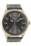 OOZOO Timepieces Grey Leather Strap