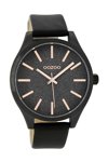 OOZOO Timepieces Black Leather Strap