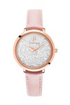 PIERRE LANNIER Elegance Cristal Swarovski Pink Leather Strap