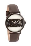 SEASONTIME Glam Steel Brown Leather Strap