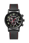 WENGER Attitude  Chronograph Black Leather Strap