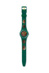 SWATCH Brit-In Pinezone Green Silicone Strap