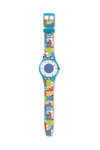 SWATCH Brit-In Quilted Time Multicolor Silicone Strap