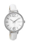 OOZOO Timepieces White Leather Strap