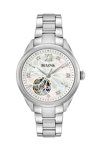 BULOVA Diamonds Automatic Silver Stainless Steel Bracelet