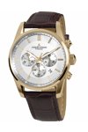 Jacques LEMANS Chronograph Brown Leather Strap