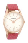 OOZOO Timepieces Pink Leather Strap