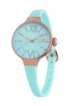 HOOPS Cherie Midi Stones Gold Crystals Light Blue Rubber Strap