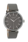 OOZOO Timepieces Grey Leather Strap