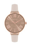 FERENDI Latin Poetry Beige Leather Strap