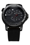 THORTON Horik Dual Time Black Leather Strap