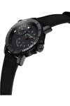 THORTON Horik Dual Time Black Leather Strap