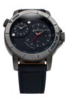 THORTON Horik Dual Time Blue Leather Strap