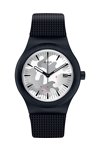 SWATCH Sistem Kamu Automatic Black Silicone Strap