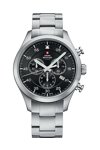 SWISS MILITARY by CHRONO Chronograph Silver Stainless Steel Bracelet