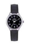 INORA Ladies Black Leather Strap