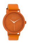 OOZOO Timepieces Limited Orange Leather Strap