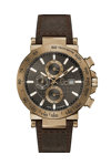 GUESS Collection Mens Chronograph Brown Leather Strap