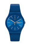 SWATCH Bricablue Blue Silicone Strap