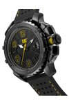 CATERPILLAR Construct Black Leather Strap