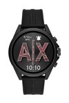 ARMANI EXCHANGE Connected Black Silicone Strap