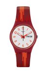 SWATCH Red Flame Two Tone Silicone Strap