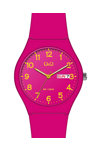 Q&Q Ladies Fuchsia Silicone Strap