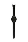 SWATCH Skin Irony Skin Shadow Black Leather Strap