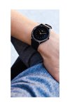 SWATCH Skin Irony Skin Shadow Black Leather Strap