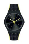 SWATCH Black Cord Black Silicone Strap