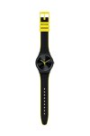 SWATCH Black Cord Black Silicone Strap