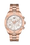 TISSOT T-Classic PR 100 Sport Chic Crystals Chronograph Rose Gold Stainless Steel Bracelet