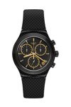 SWATCH Crazy For Precious Chronograph Black Rubber Strap