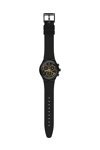 SWATCH Crazy For Precious Chronograph Black Rubber Strap