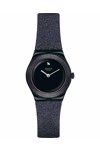 SWATCH Irony Lost Moon Crystals Black Combined Materials Strap