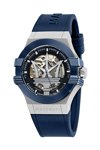 MASERATI Potenza Automatic Blue Rubber Strap