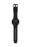 SWATCH Big Bold Deep Concrete Black Silicone Strap