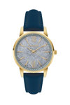 FERENDI Vertigo Crystals Blue Leather Strap