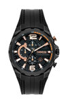 BREEZE Intrusio Chronograph Black Silicone Strap